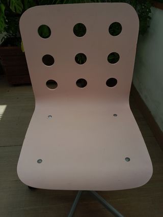 Silla escritorio rosa regulable