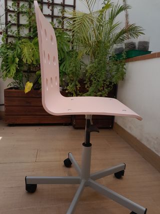 Silla escritorio rosa regulable