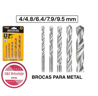Brocas metal 4-9.5mm (5 unidades) profesional