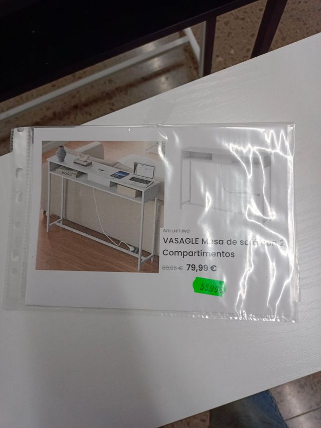 Mesa consola color negro- mueble TV