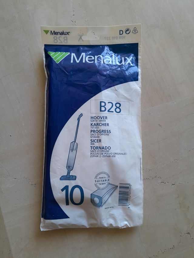 10 Sacchetti per aspirapolvere Menalux B28