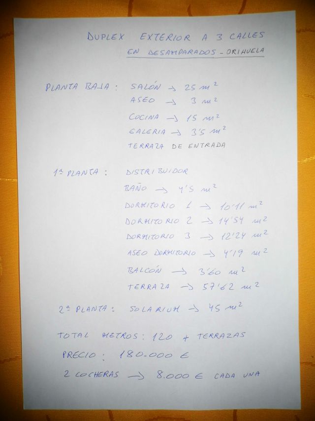 Tríplex 3 hab, 3 baños, 2 terrazas