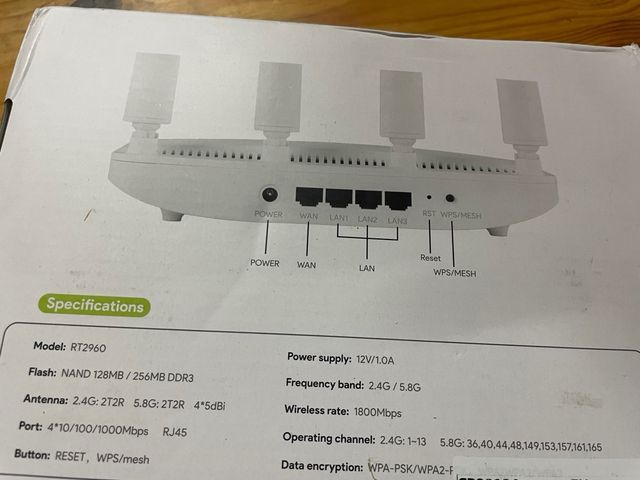 Router WiFi 6 AX1800 EDUP Gigabit Dual Band