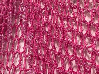 Top crochet cuentas rosa - Talla única