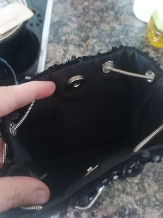 Bolso fiesta negro lentejuelas