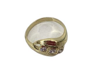 anillo oro 18k con piedra con circonita
