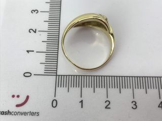 anillo oro 18k con piedra con circonita