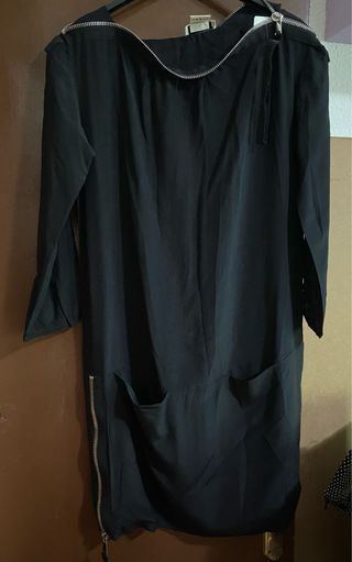 VESTIDO NUEVO M DISEÑO negro ccremallera 