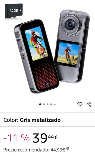 Cámara Deportiva Dual 360 HD
