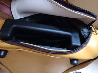 Bolsa viaje marrón-amarilla