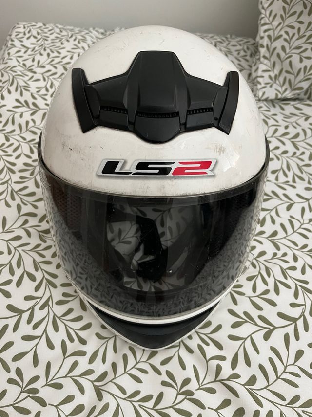 Casco moto LS2 blanco
