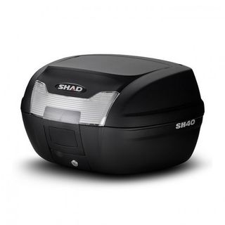 SHAD SH40 - Baúl moto negro Tapa Aluminio