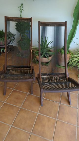 Tumbona IKEA de madera y , ratán