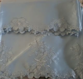 Sábanas raso azul - 3 piezas 135