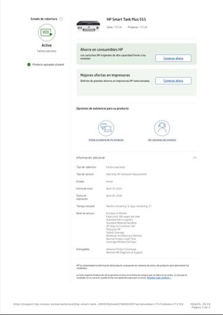 HP Smart Tank Plus 555 Impresora tinta por botella