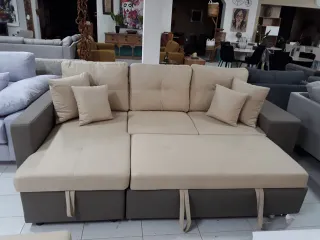 Sofa cama Chaise Longue beige