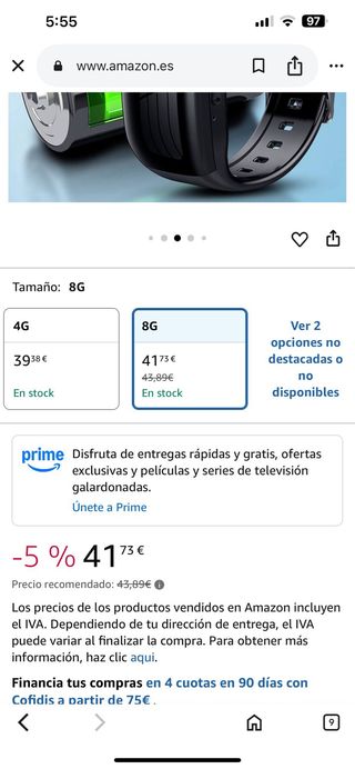 Reloj Grabadora Voz Digital Negro
