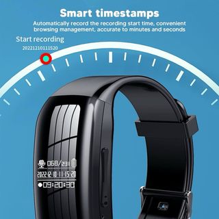 Reloj Grabadora Voz Digital Negro