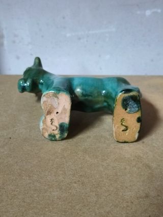 Antiguo Caballo en Cerámica Esmaltada SELLO sf