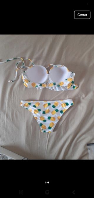 Bikini Shein estampado piñas
