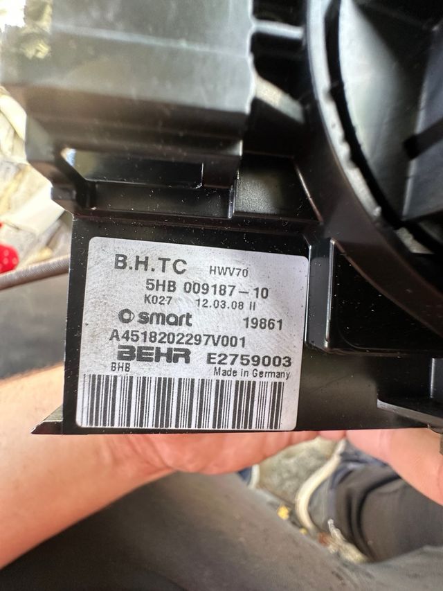 Mando clima Smart 451 - Behr