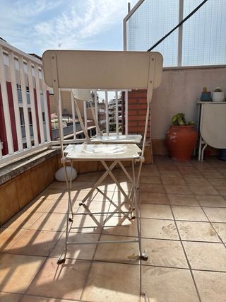 4 Sillas plegables Ikea Saltholmen beige