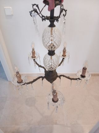 Elegante lámpara de araña de cristal