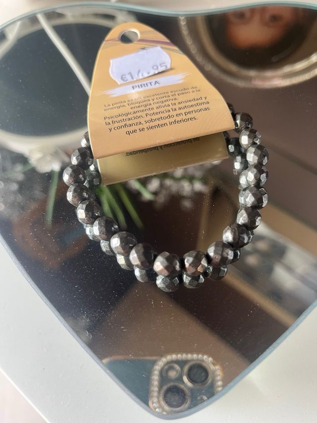 PULSERA PIRITA FACETADA PIEDRAS 8MM