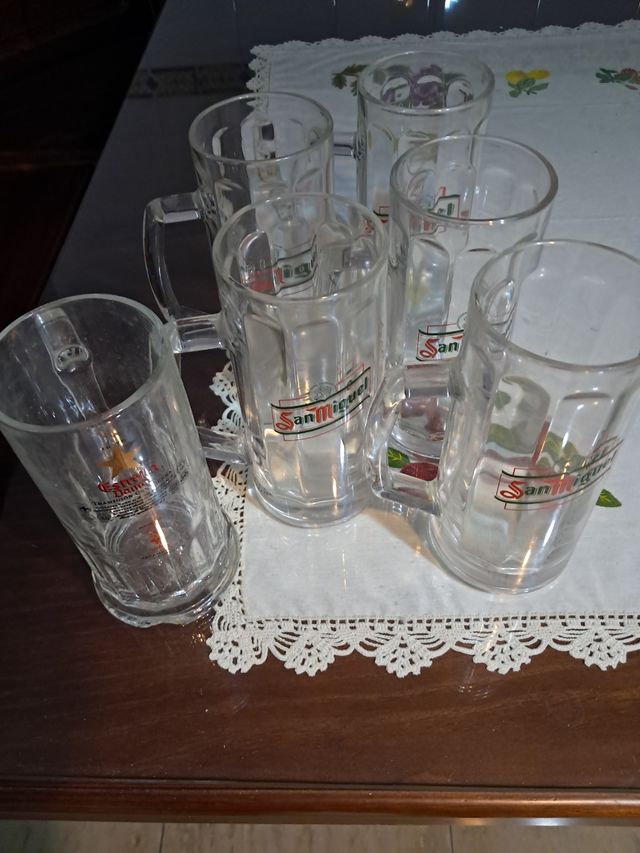 6 Jarras Cerveza San Miguel