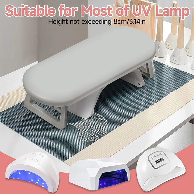 Reposamanos manicura gris