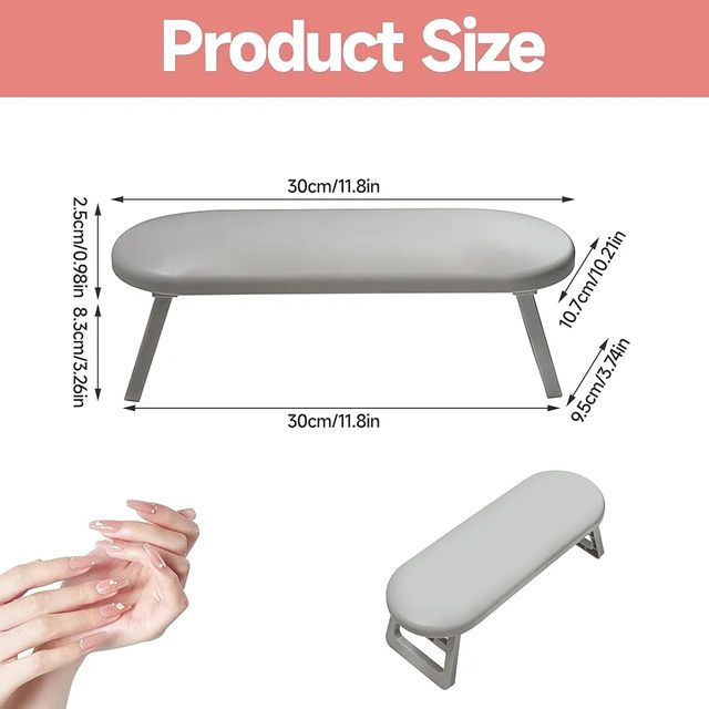 Reposamanos manicura gris