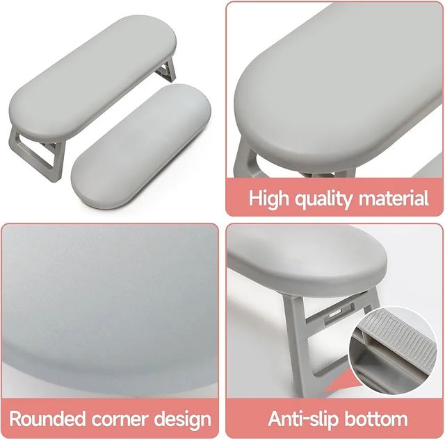 Reposamanos manicura gris