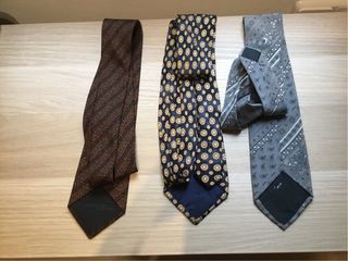 6 Corbatas seda natural vintage.