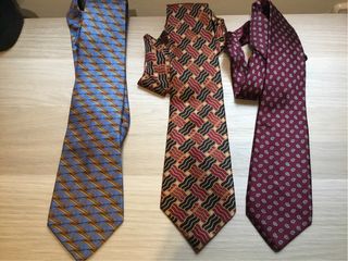 6 Corbatas seda natural vintage.