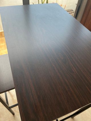 Mesa alta + 2 taburetes - negra