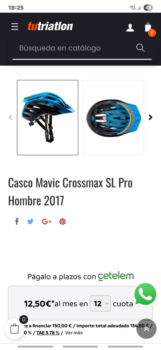 Casco Mavic Crossmax SL Pro Azul talla L  57/62 cm