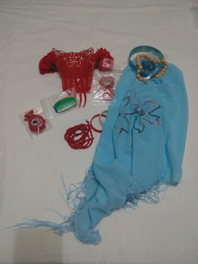 Traje Flamenca niña rojo-blanco