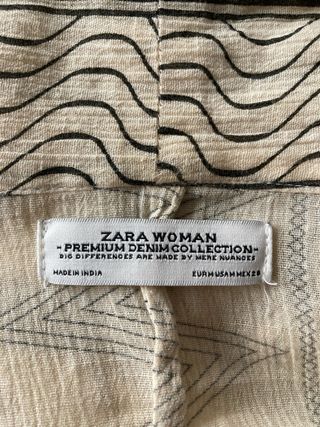 Chaqueta boho chic beige y negra