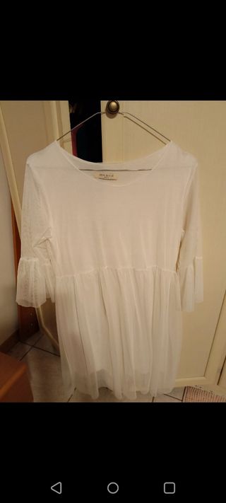 Maxi maglia abito bianco