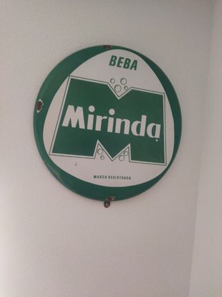 Cartel Mirinda antiguo