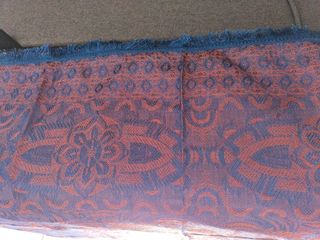 Colcha vintage china azu
