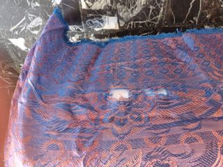 Colcha vintage china azu