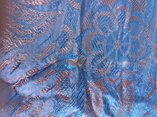 Colcha vintage china azu