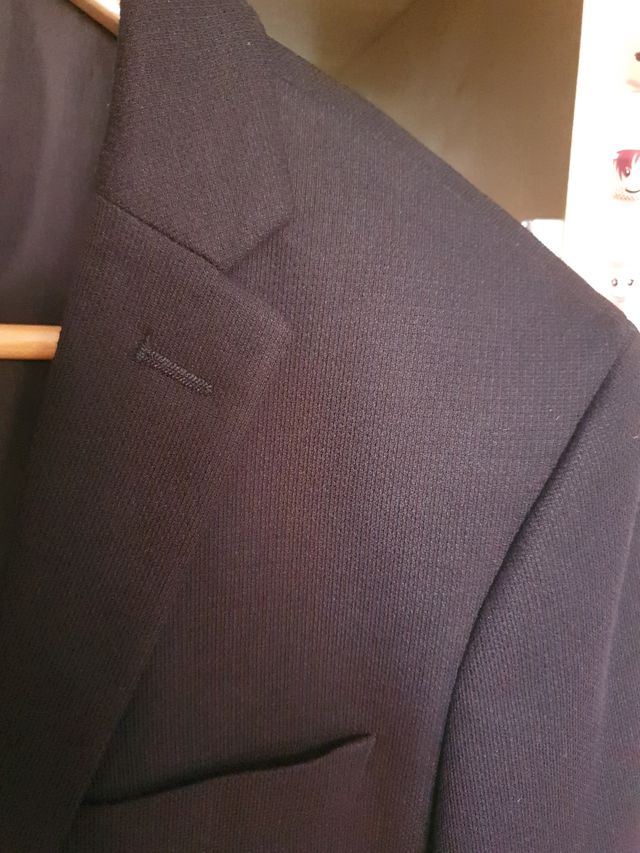 Americana negra hombre - 2 botones