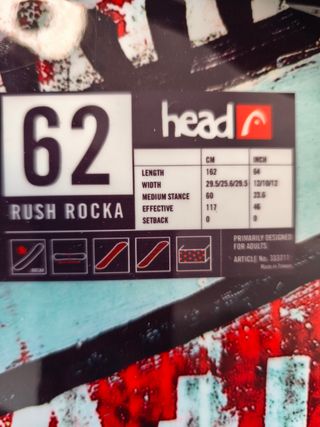 Tabla Snowboard Head Rush Rocka 162cm