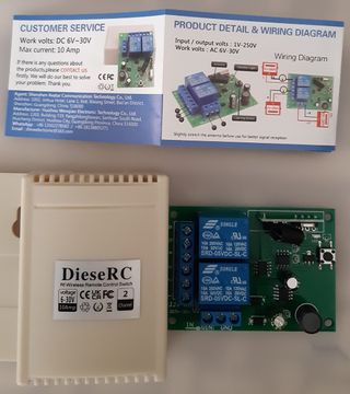 Receptor RF 2 canales - Universal Puerta Garaje