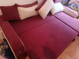 Sofá cama burdeos - 2 plazas