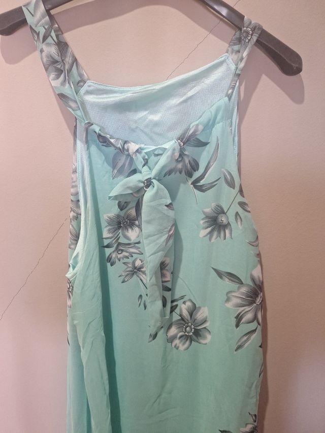 Vestido largo estampado.