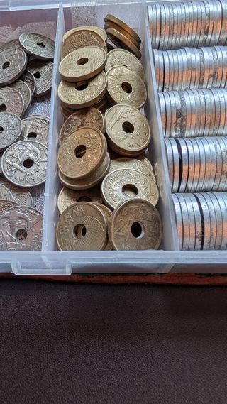 Monedas Franco y Juan Carlos I