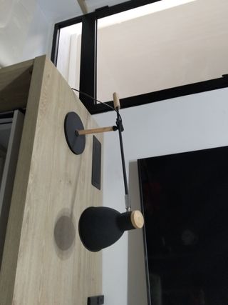 Flexo escritorio negro - madera